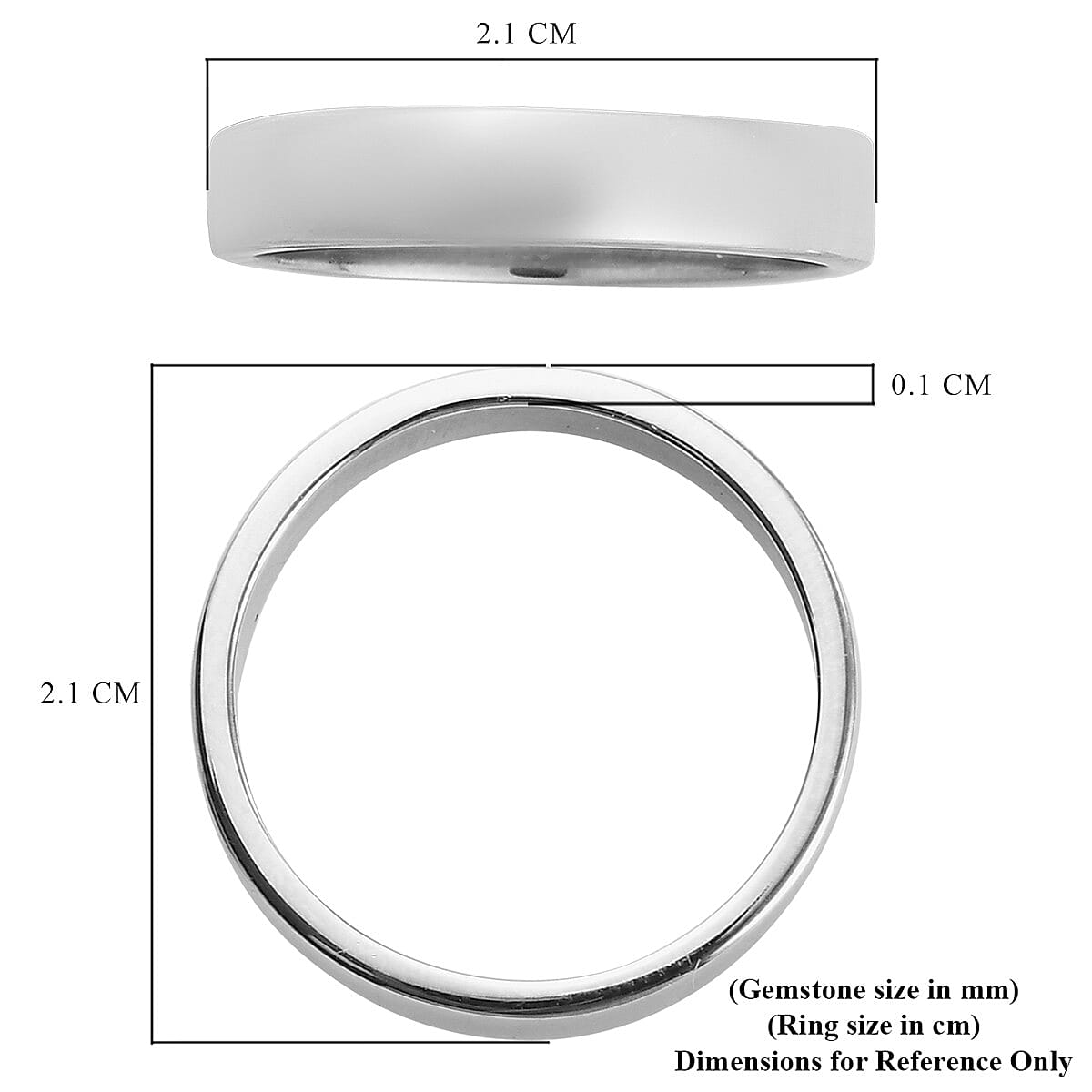 950 Platinum Band Ring