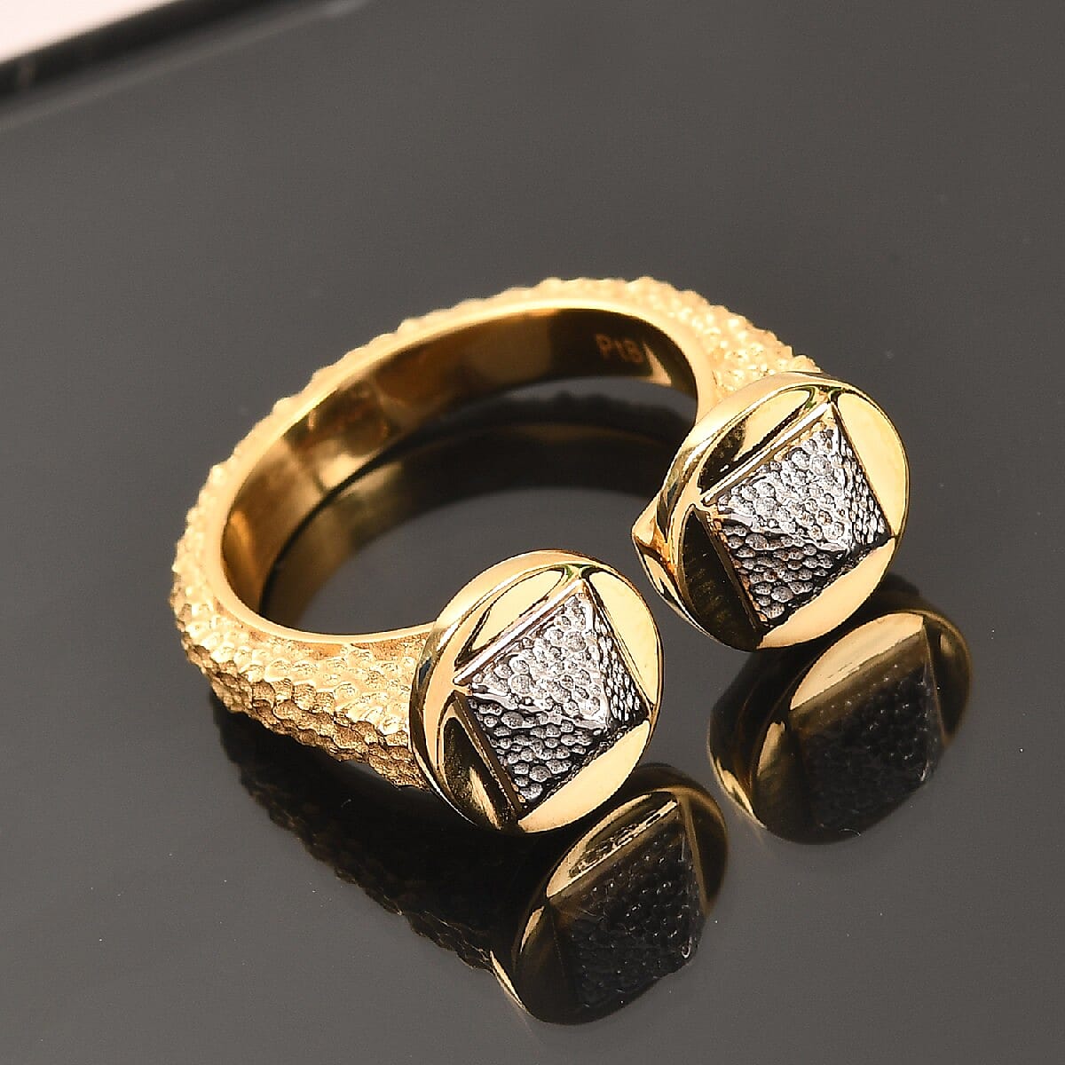 Sundays Child Open Ring in Yellow Gold Tone