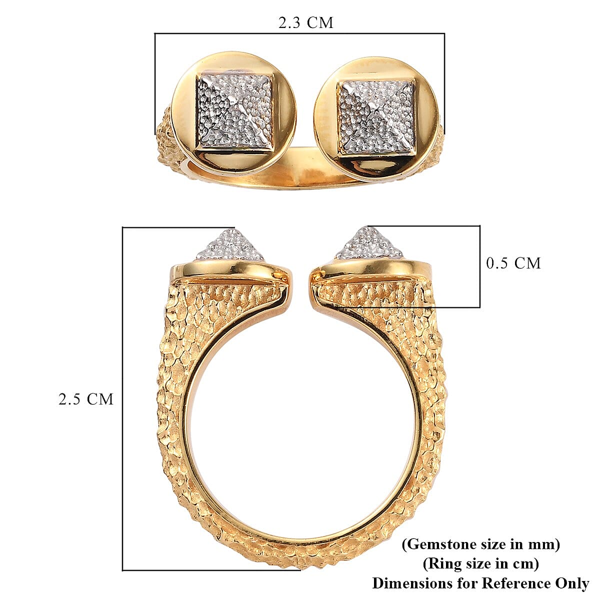 Sundays Child Open Ring in Yellow Gold Tone