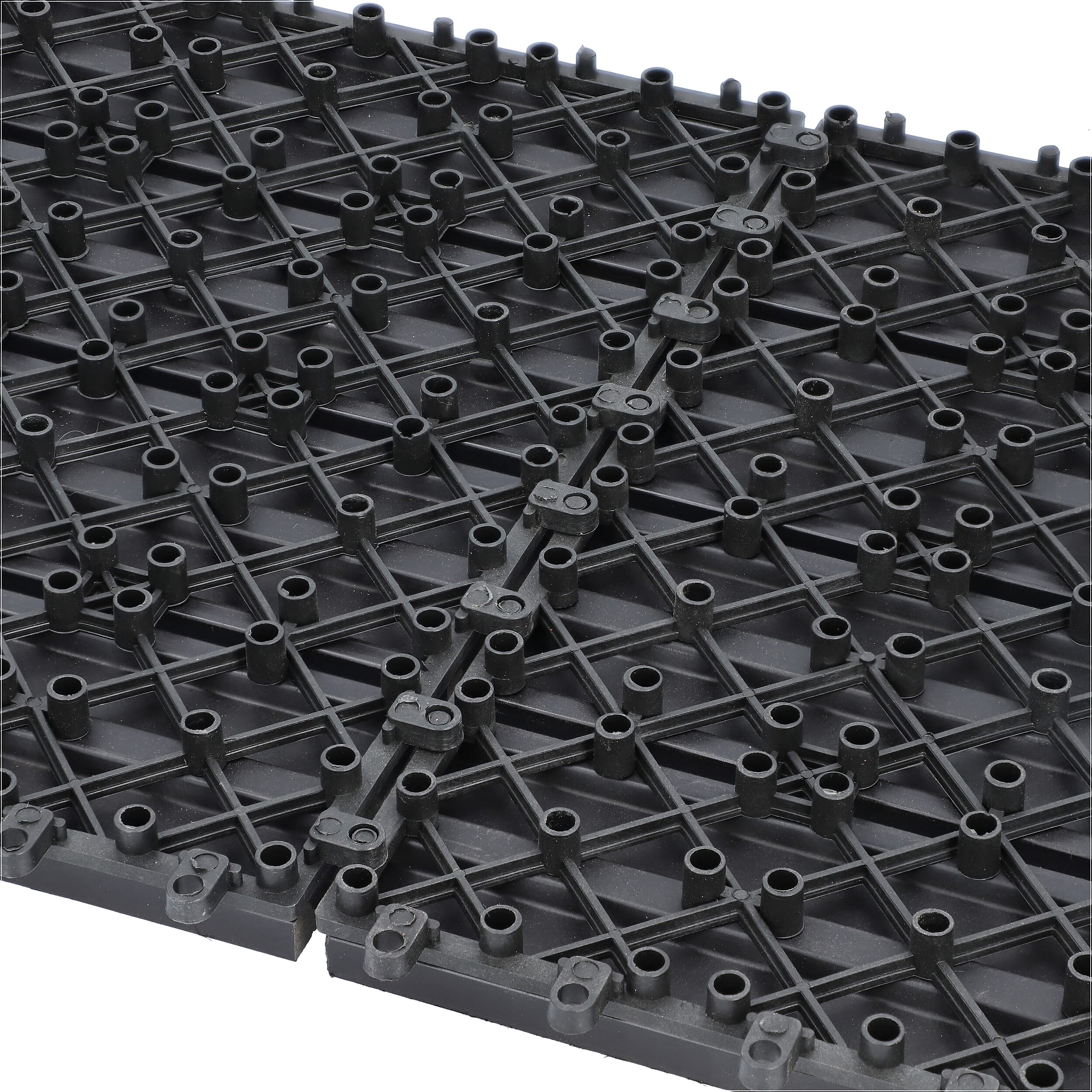 Set of 11 - Decking Tiles in Black Colour (Size 29.5x29.5x1.5 Cm)