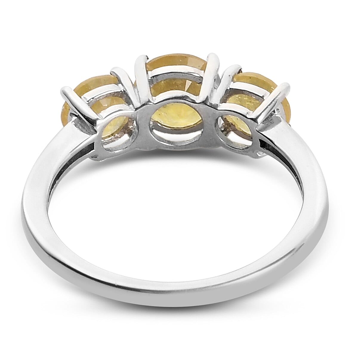 TJC Launch- Rayong Yellow Sapphire Ring in Platinum Overlay Sterling Silver 2.40 Ct.