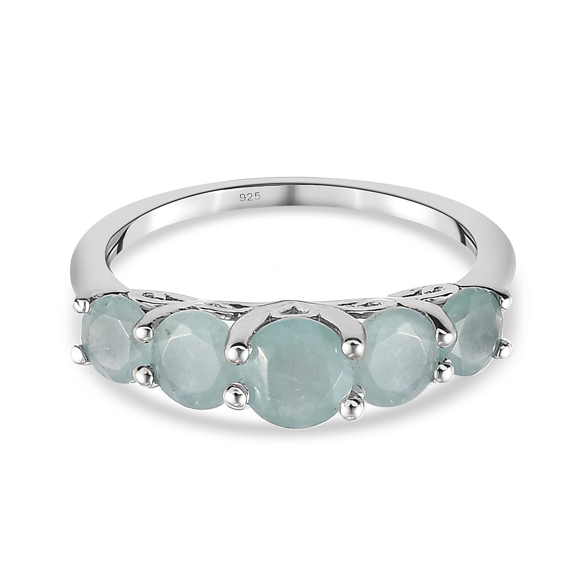 Grandidierite Ring in Platinum Overlay Sterling Silver 1.33 Ct.