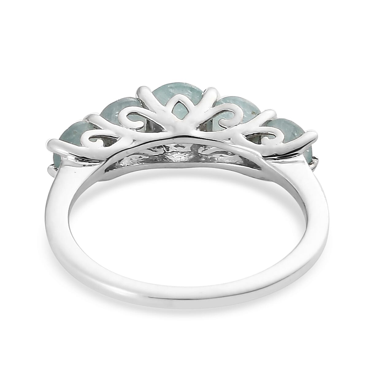 Grandidierite Ring in Platinum Overlay Sterling Silver 1.33 Ct.