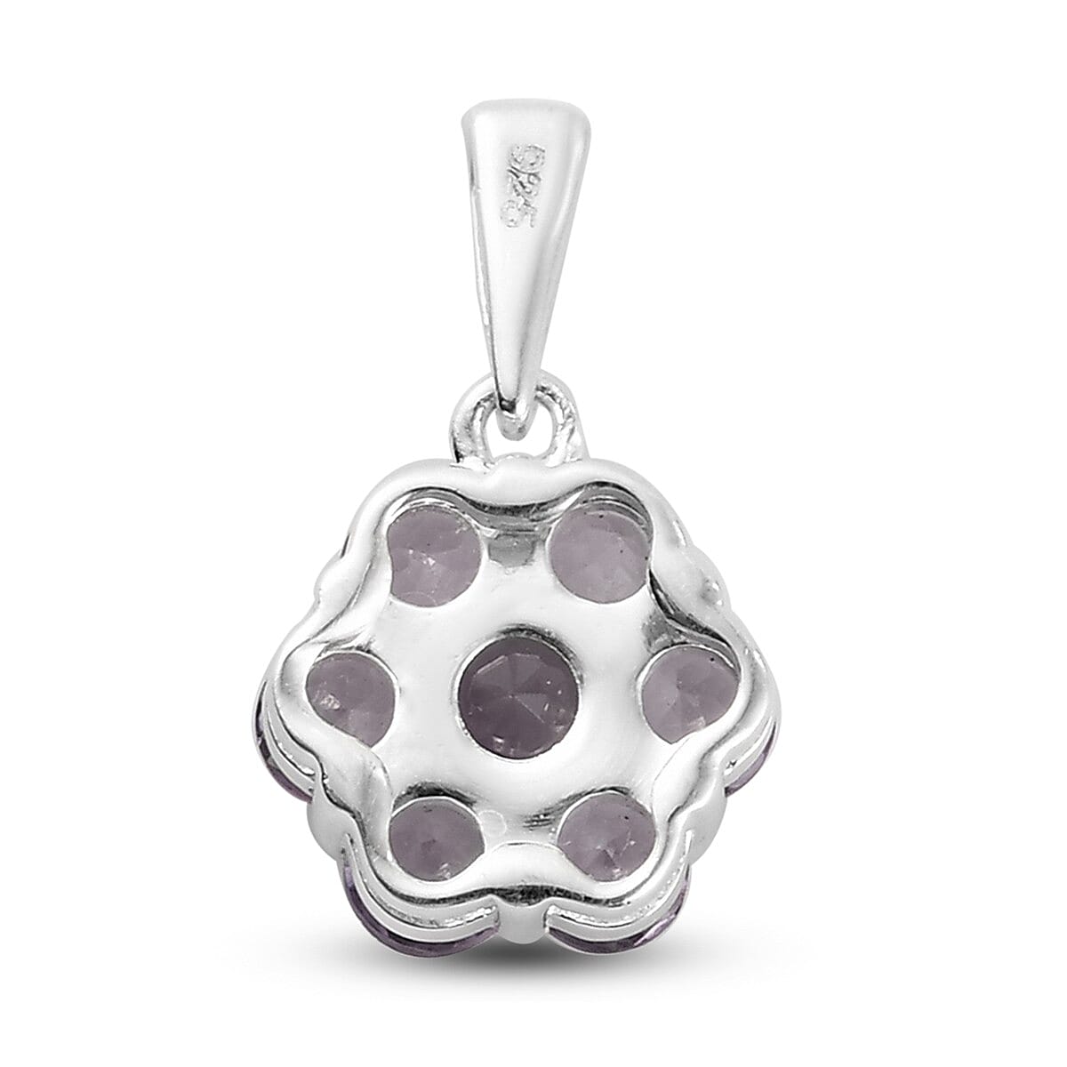 Bolivian Amethyst Floral Pendant in Sterling Silver 1.30 Ct.