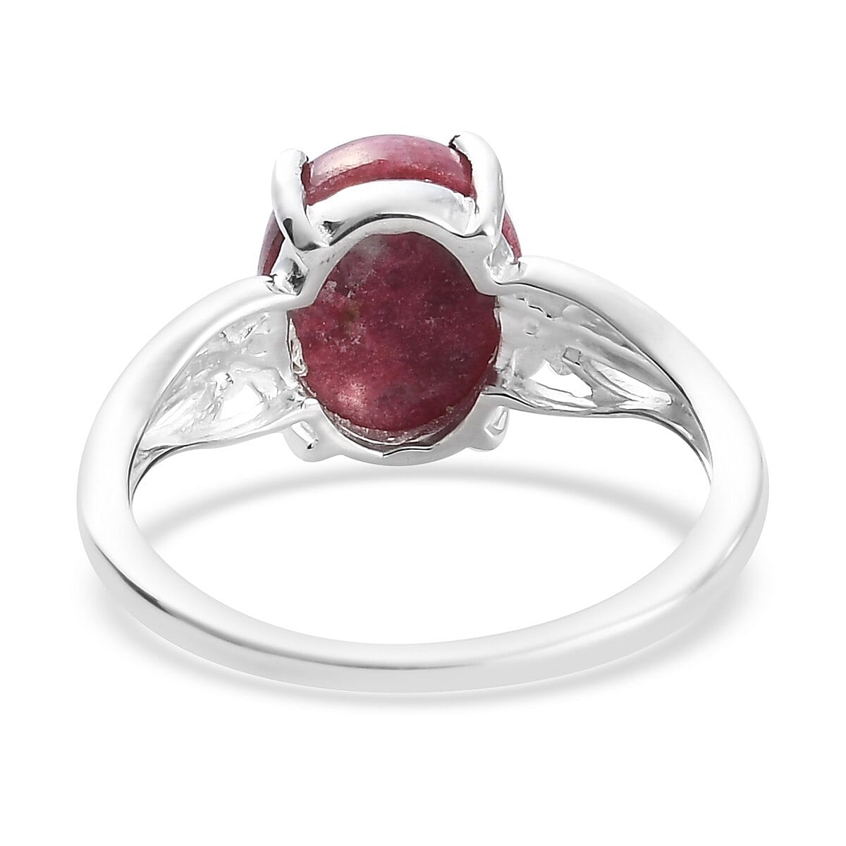 Thulite and Natural Cambodian Zircon Ring in Sterling Silver 3.02 Ct.