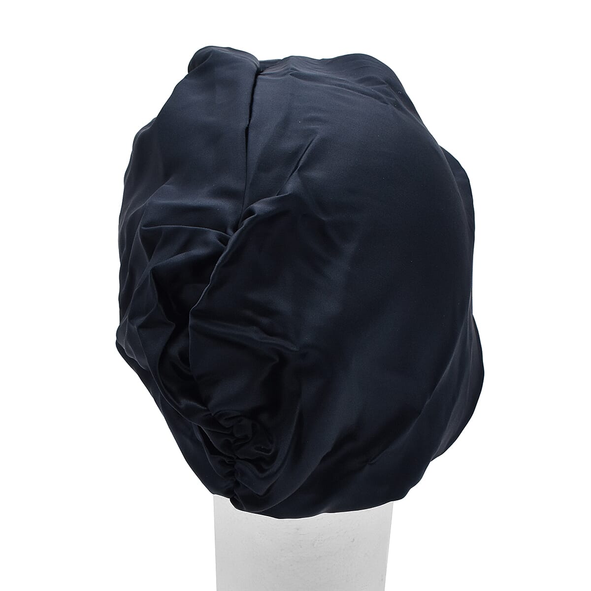  Mulberry Silk Turban / Bonnet in Black (Size 18x24cm)