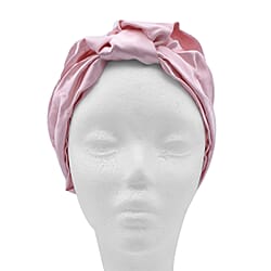 100% Mulberry Silk Turban / Bonnet in Pink (Size 18x24cm)