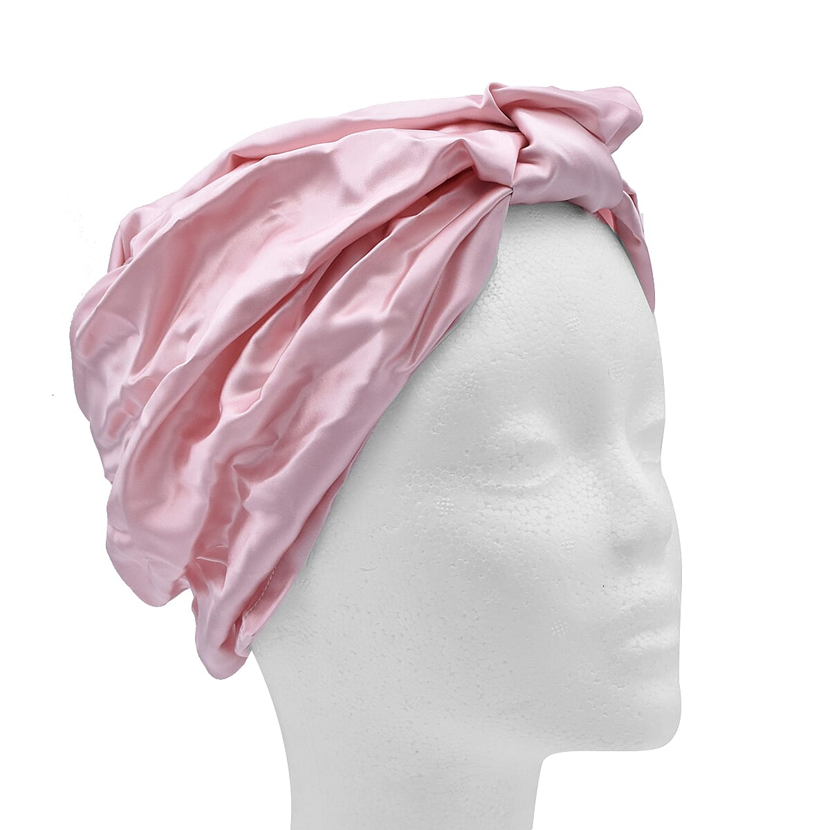 100% Mulberry Silk Turban - Bonnet in Pink (Size 18x24cm)