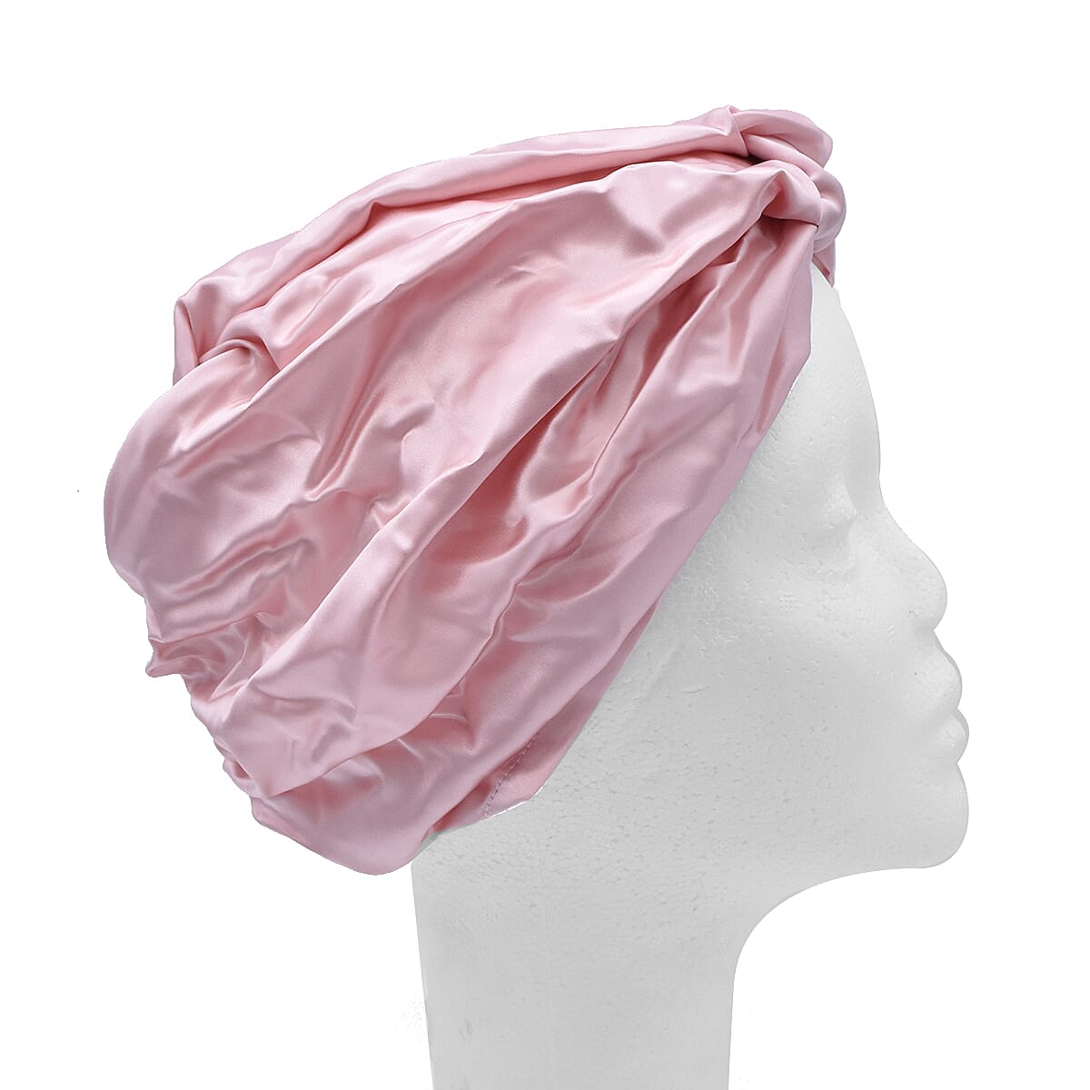 100% Mulberry Silk Turban - Bonnet in Pink (Size 18x24cm)