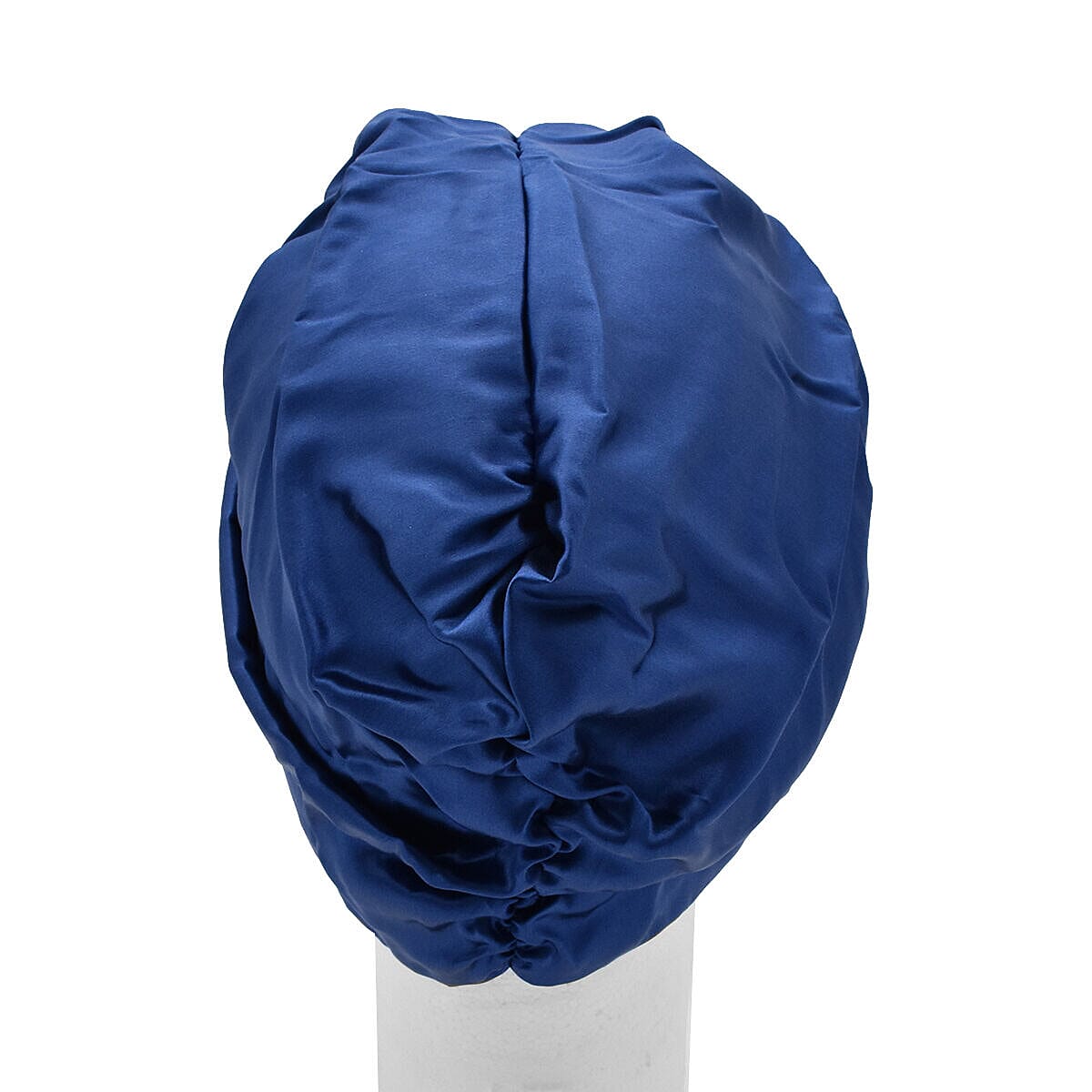 100% Mulberry Silk Turban - Bonnet in Navy (Size 24x18 cm)