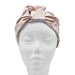 100% Mulberry Silk Turban / Bonnet in Champagne (Size 18x24cm)