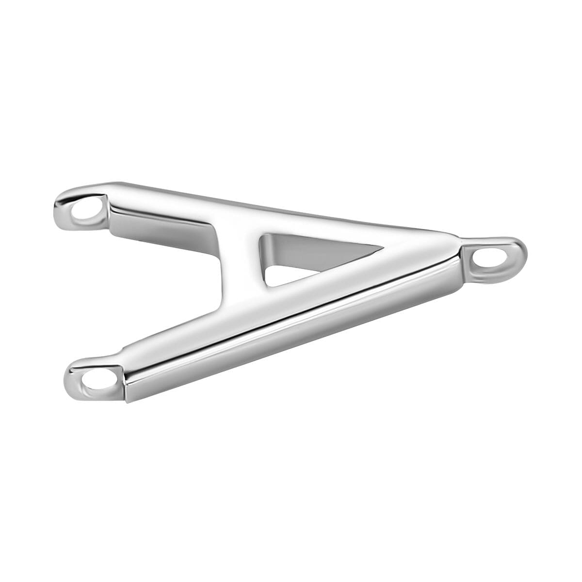 Platinum Overlay Sterling Silver Initial A Charm