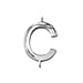 Initial P Charm in Platinum Plated Sterling Silver