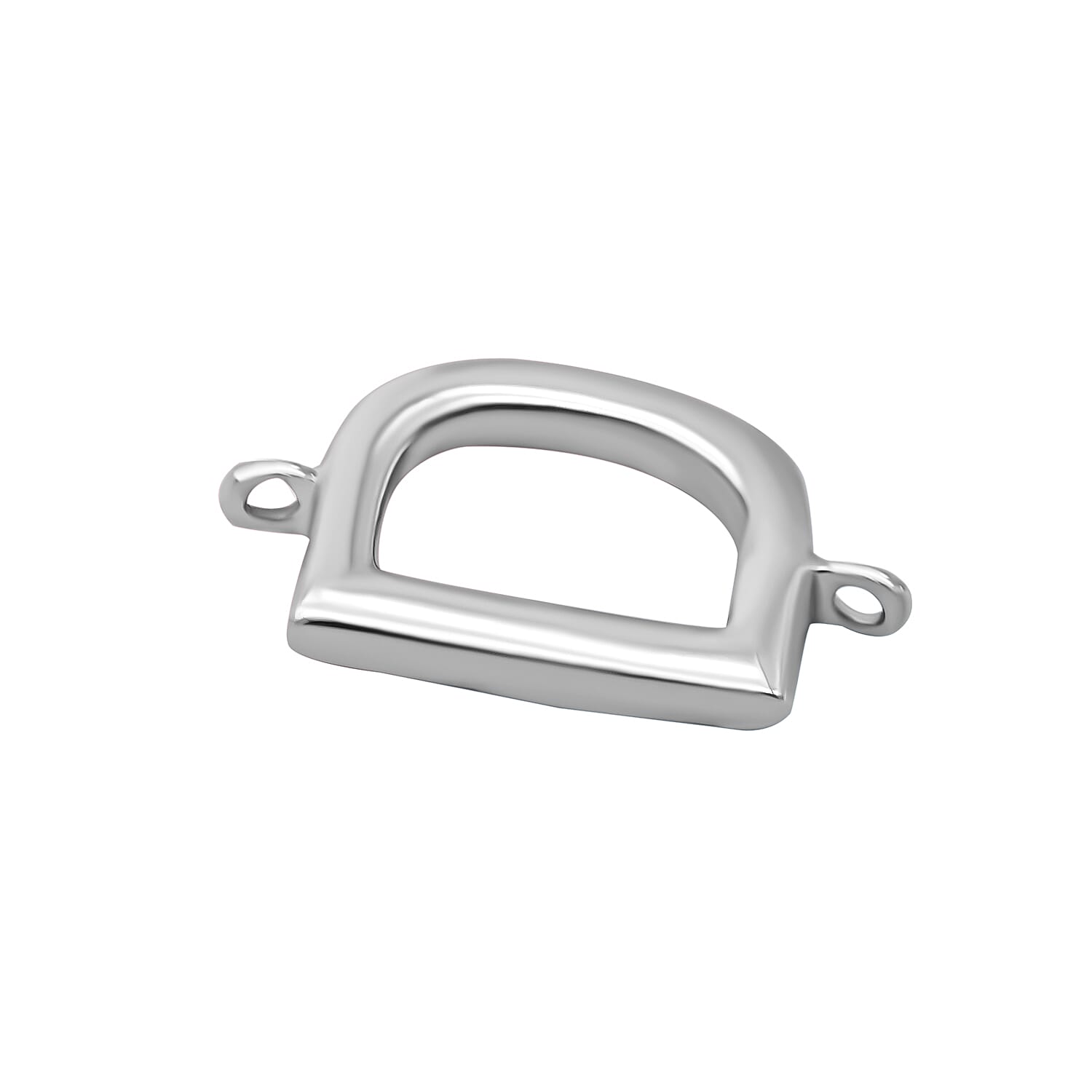 Platinum Overlay Sterling Silver Initial D Charm