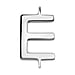Initial P Charm in Platinum Plated Sterling Silver