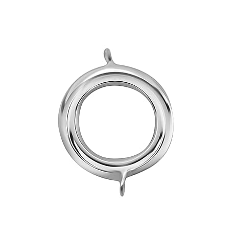 Platinum Overlay Sterling Silver Initial O Charm