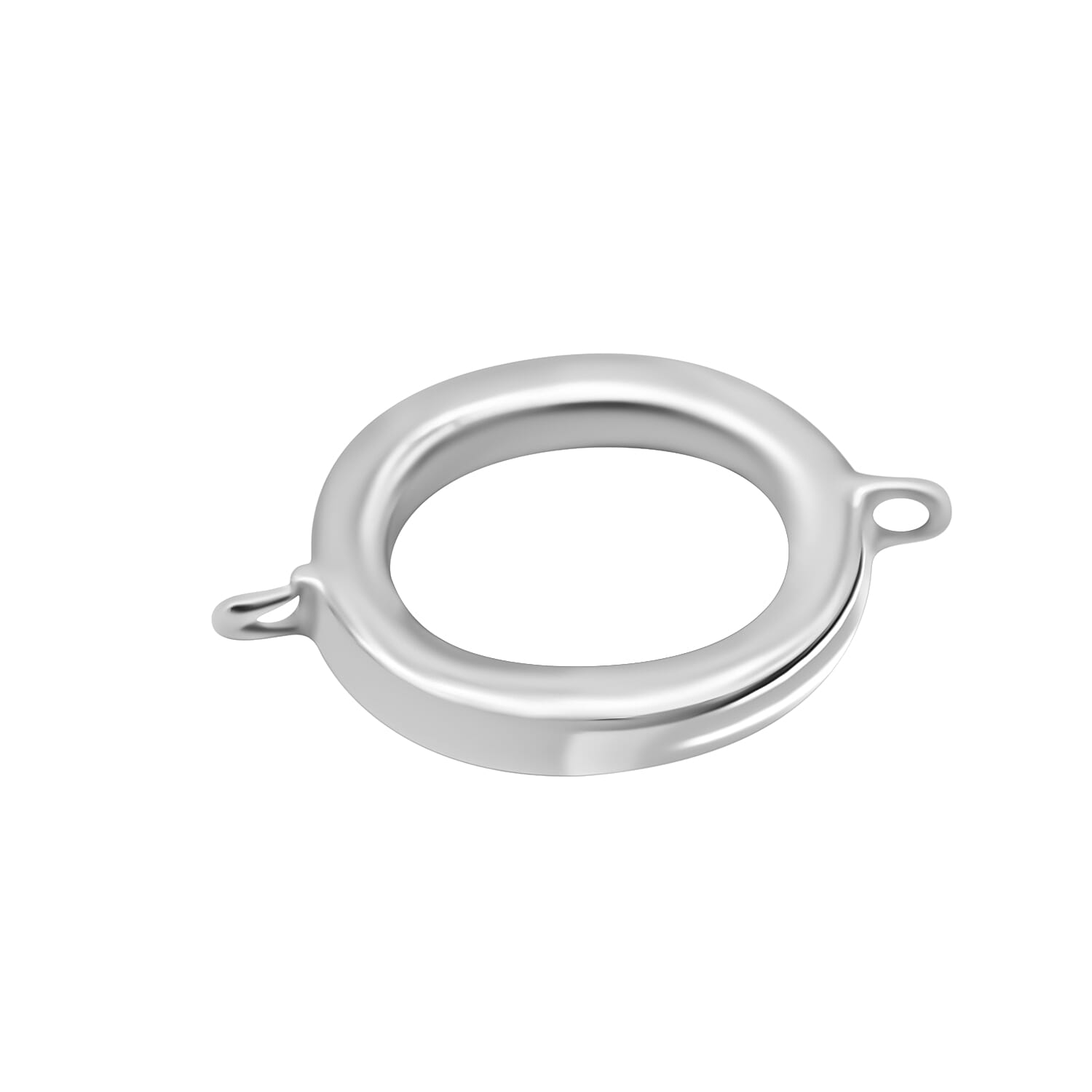 Platinum Overlay Sterling Silver Initial O Charm