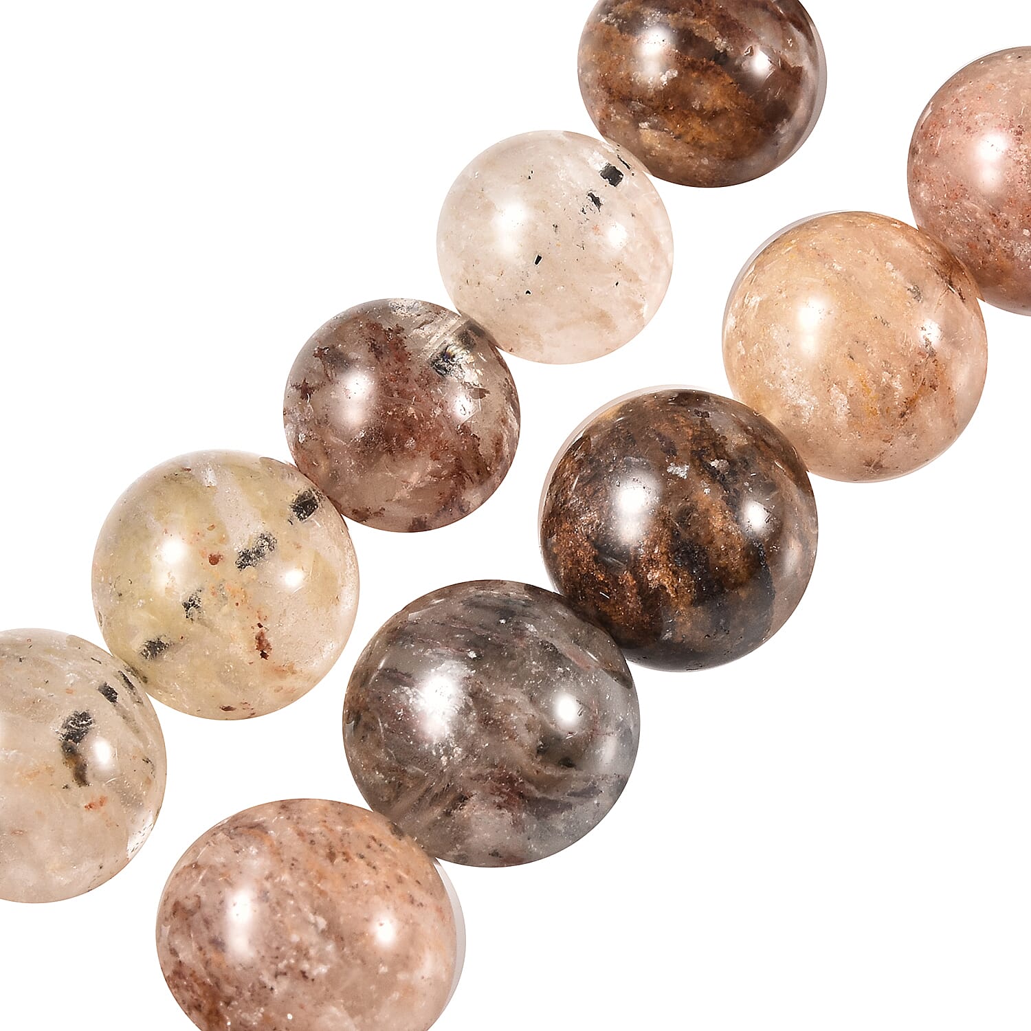 Phantom Multi Quartz Necklace (Size 20) with T-Bar Clasp in Rhodium Overlay Sterling Silver 496.00 Ct.