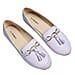 LA MAREY Velvet with Tassel and Metal Buckle Detailing Loafers - Light Purple