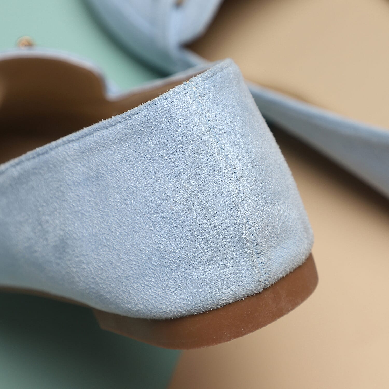 LA MAREY Velvet with Tassel and Metal Buckle Detailing Loafers - Light Purple