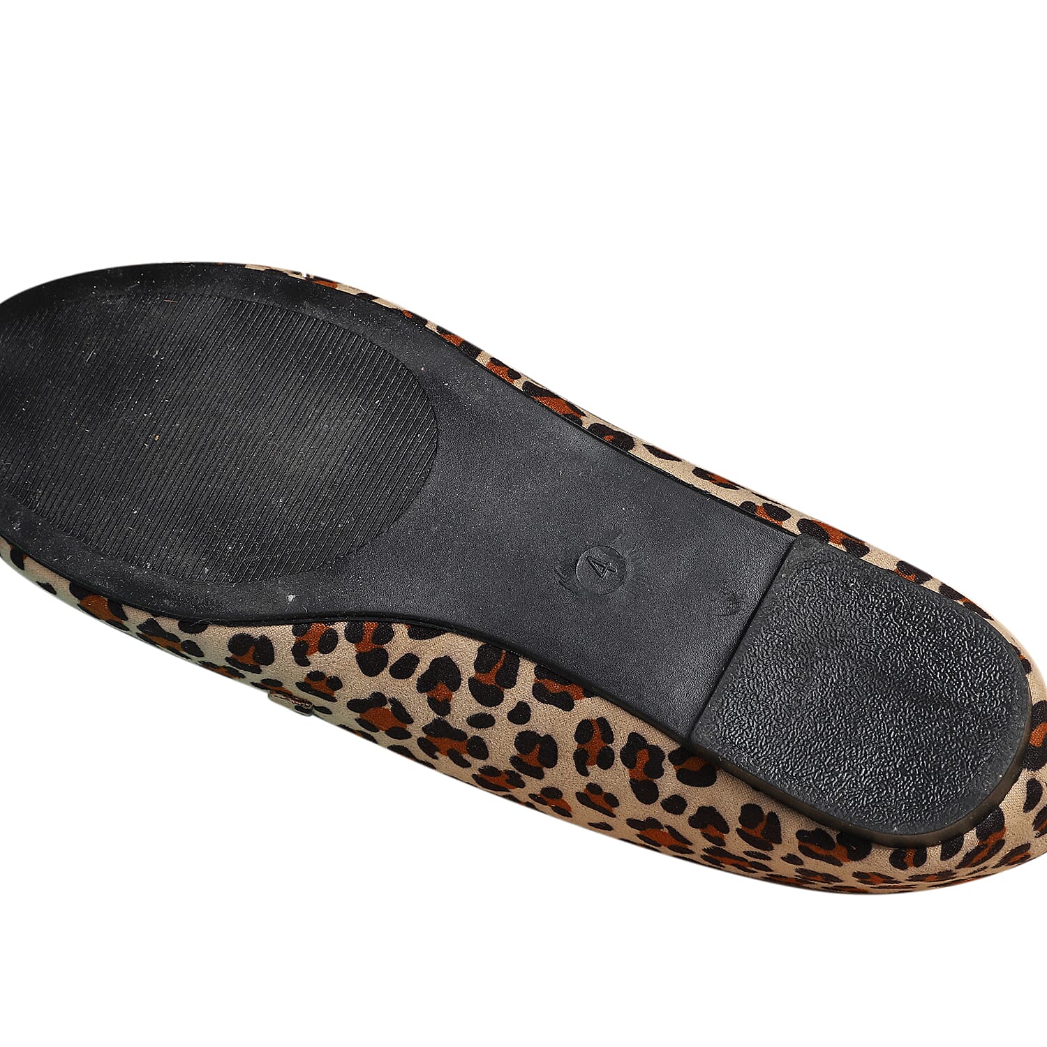 LA MAREY Leopard Patttern Velvet Flat Shoes with Tassel - Brown