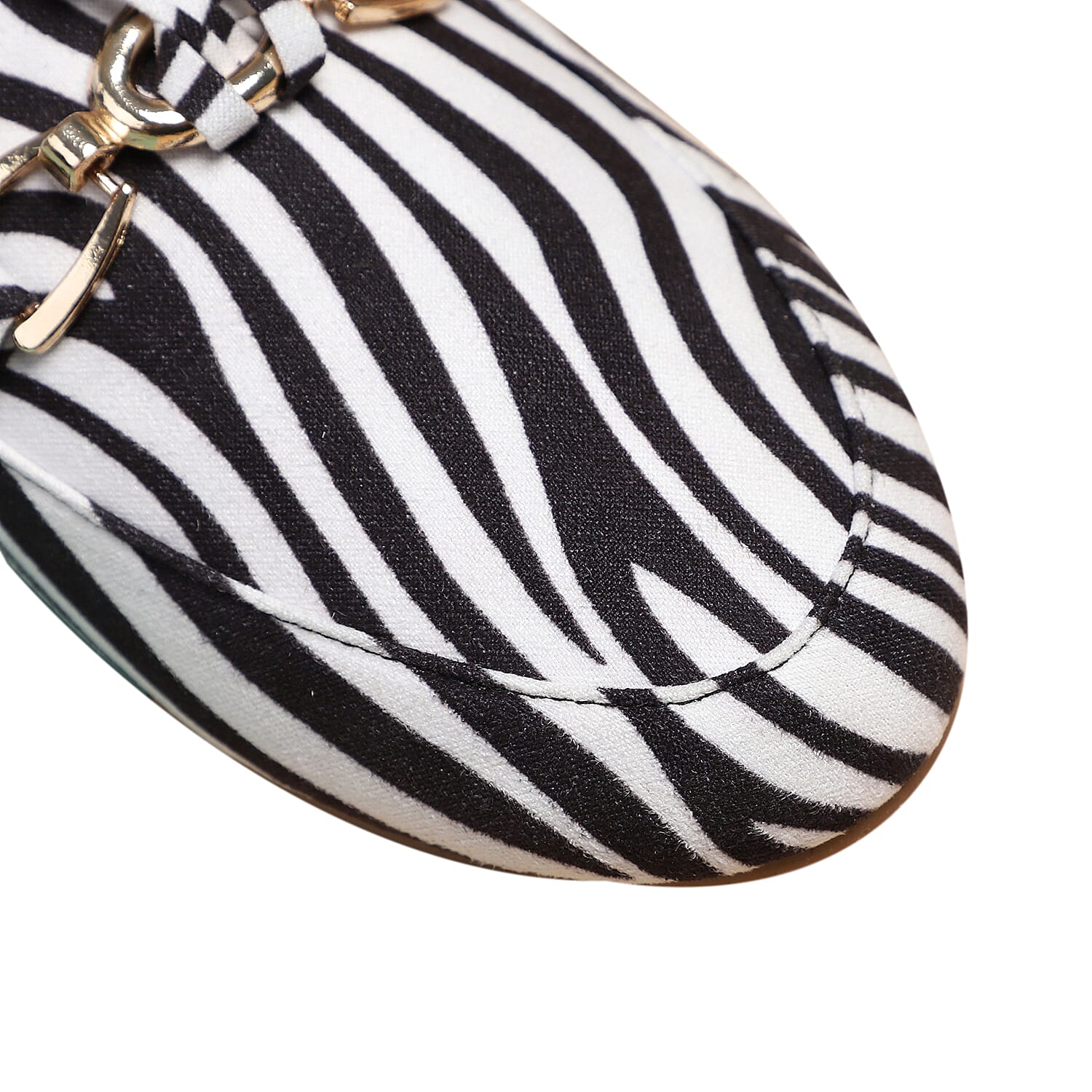 LA MAREY Leopard Patttern Velvet Flat Shoes with Tassel - Brown