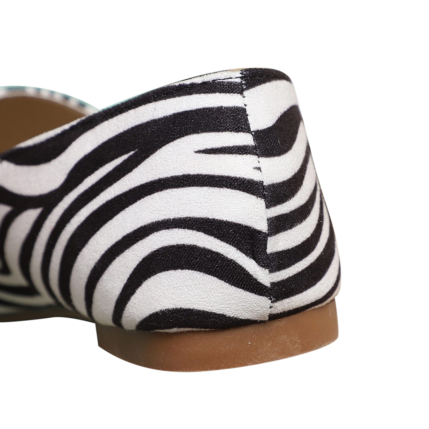 LA MAREY Leopard Patttern Velvet Flat Shoes with Tassel - Brown