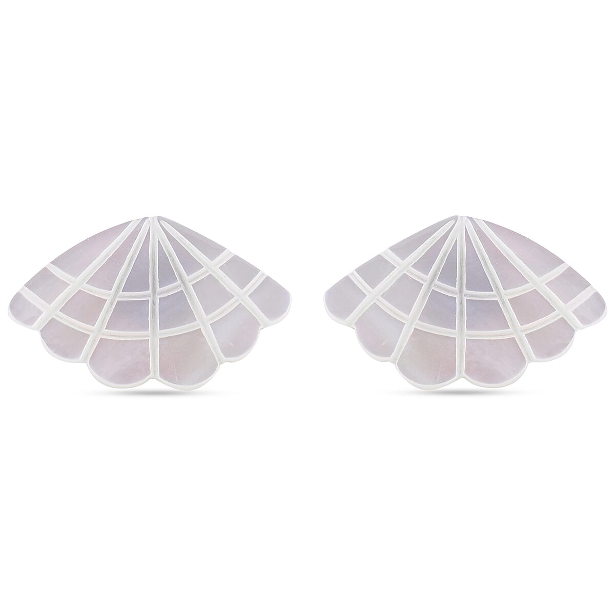 White Shell Pearl Stud Earrings