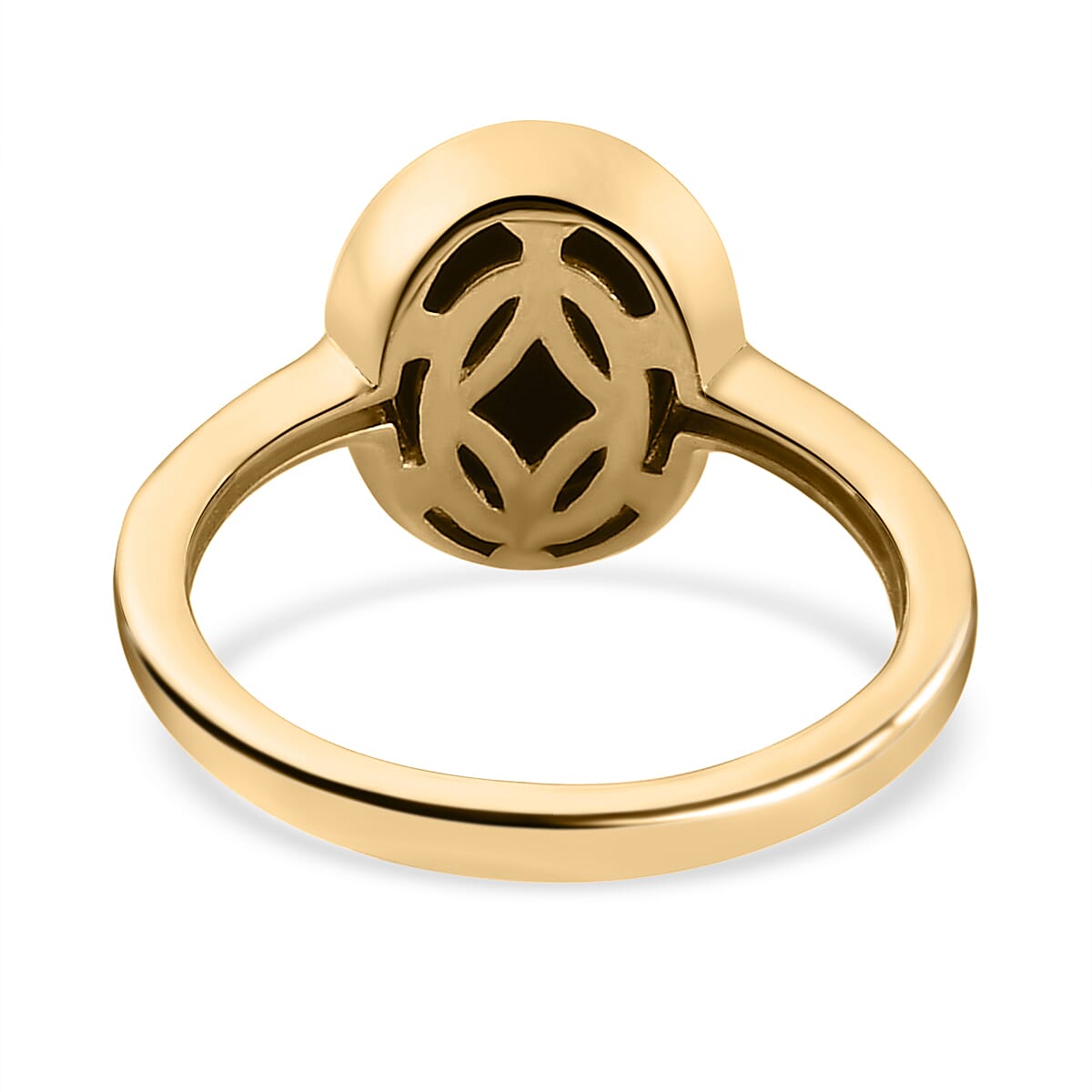 One Time Deal - Australian Boulder Opal Solitaire Ring in 18K Vermeil Yellow Gold Overlay Sterling Silver 1.74 Ct.