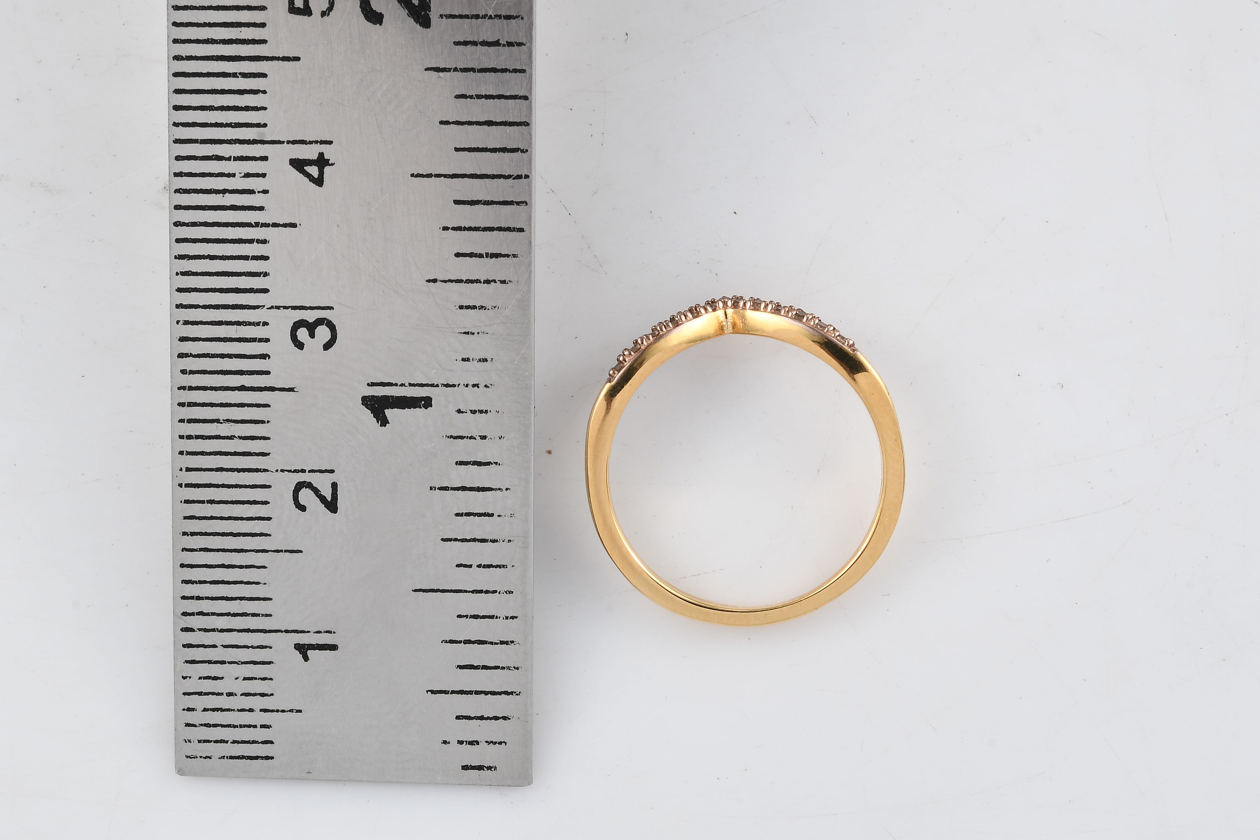 Natural Champagne Diamond Wishbone Ring in 18K Yellow Gold Vermeil Plated Sterling Silver Natural Champagne Diamond Wishbone Ring in 18K Yellow Gold Vermeil Plated Sterling Silver