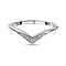 Diamond Wishbone Ring in Sterling Silver