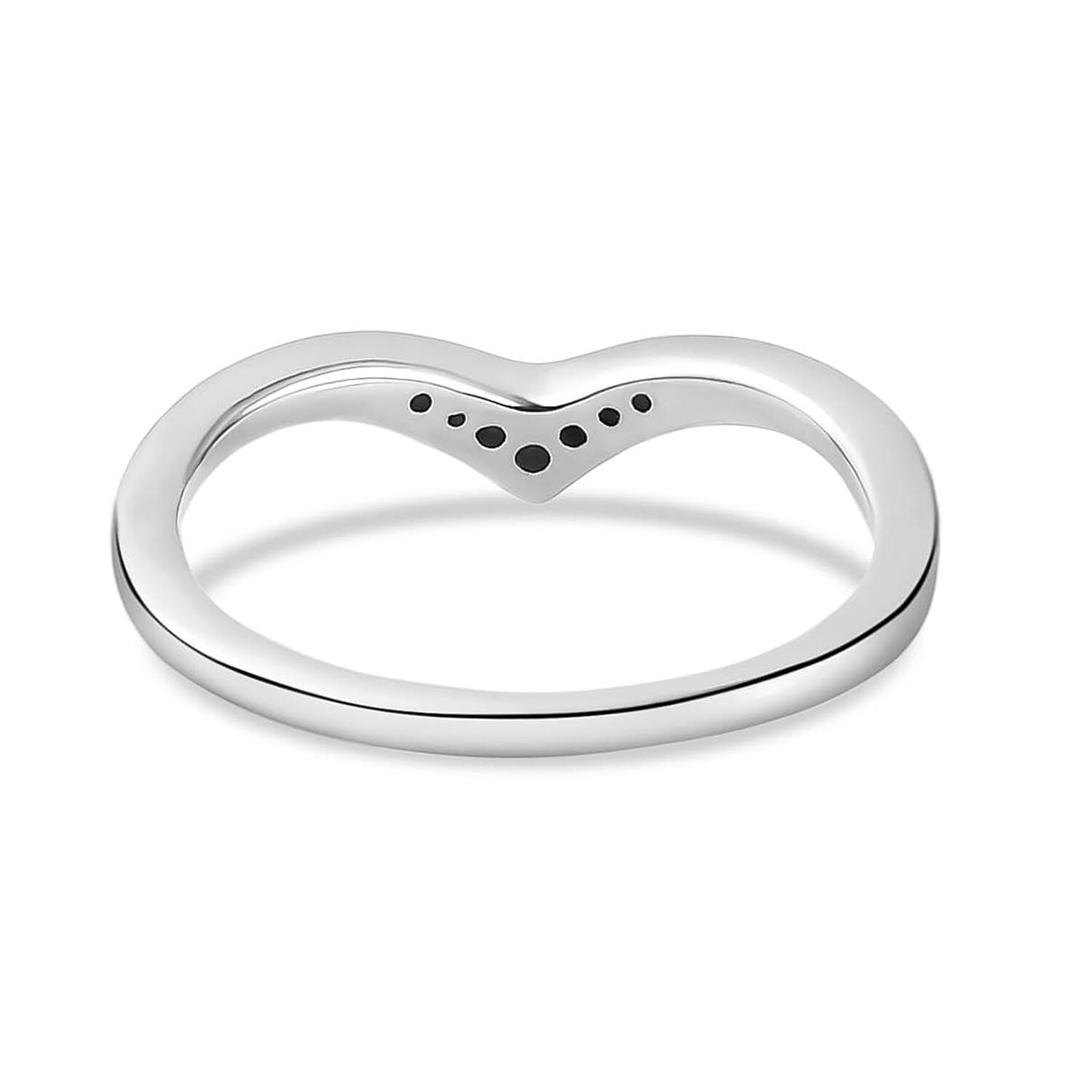 Diamond Wishbone Ring in Sterling Silver