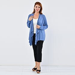 LA MAREY Womens Waterfall Cardigan (Size S/M, size 8-14 ) - Navy