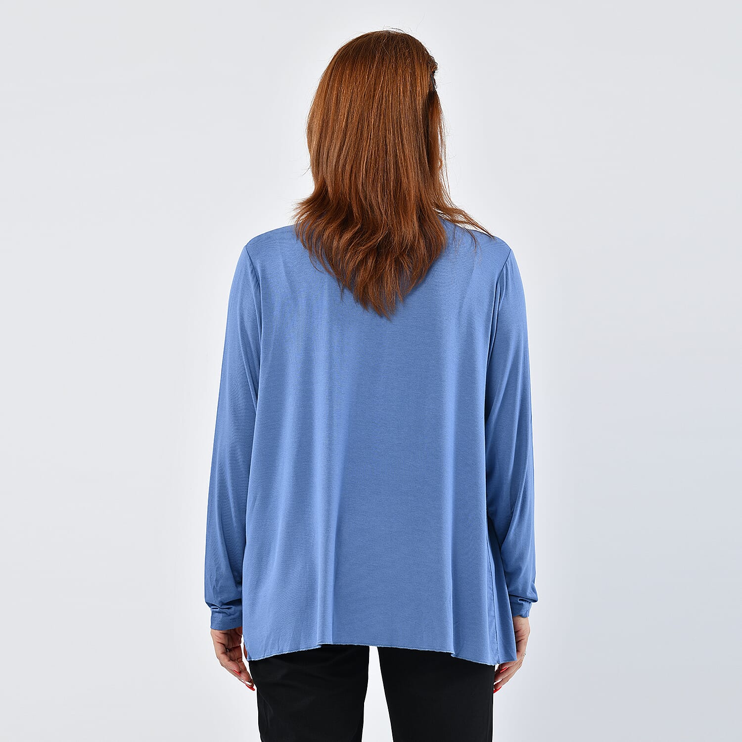 LA MAREY Womens Waterfall Cardigan - Grey