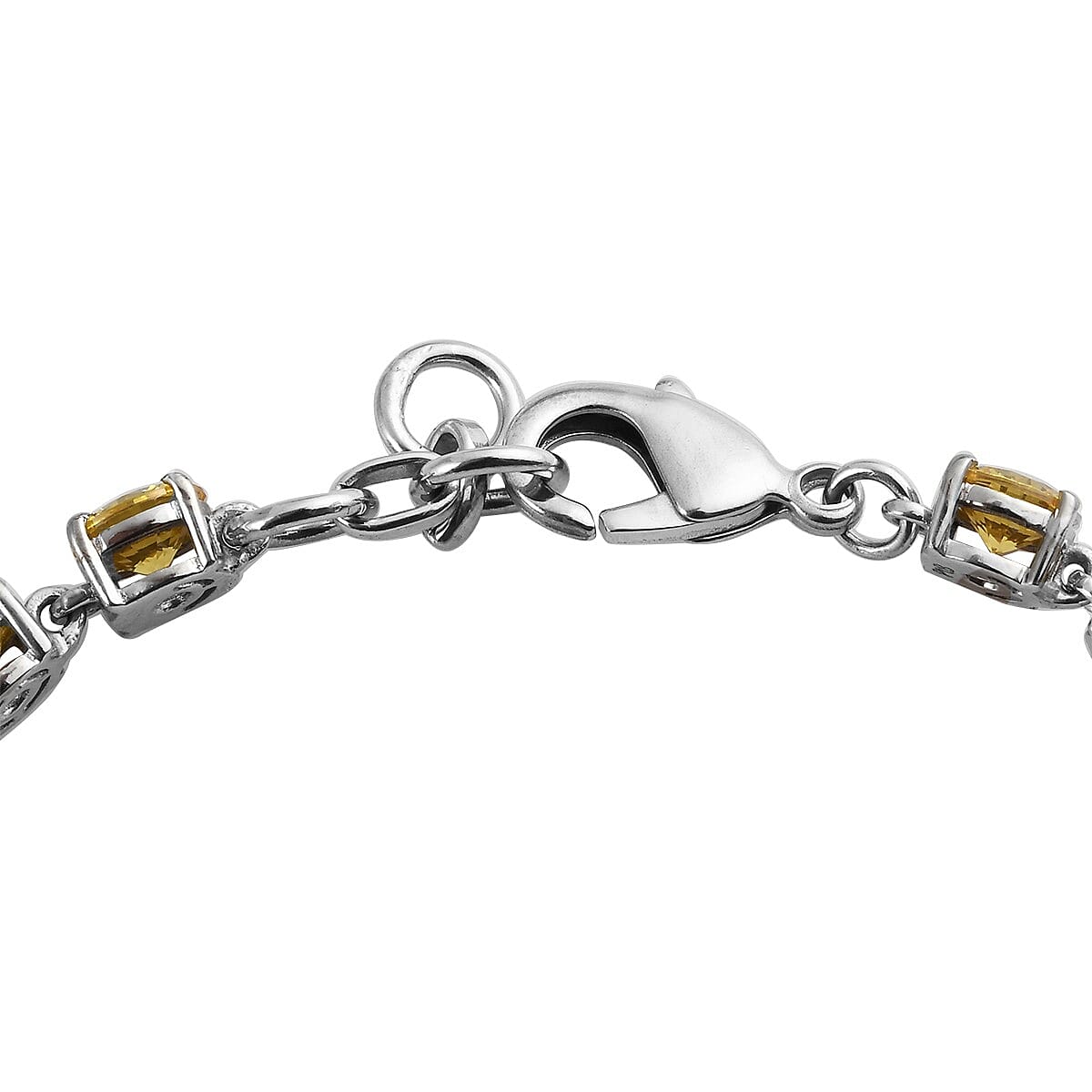 One Time Deal - Simulated Yellow Sapphire Bracelet (Size 7 with Half inch Extender)