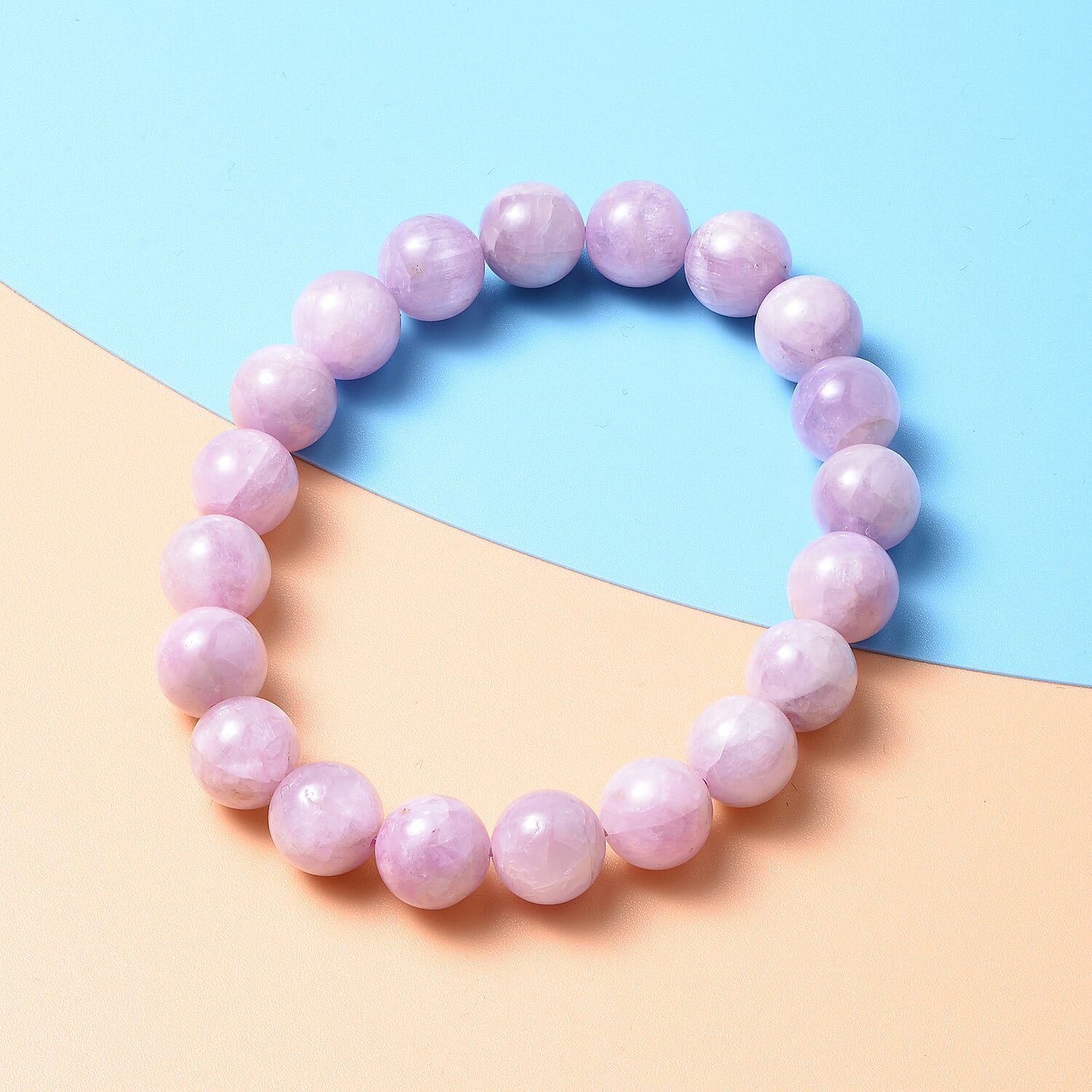 Kunzite Stone Beads Bracelet (Size 6.50), 152.50 Ct.