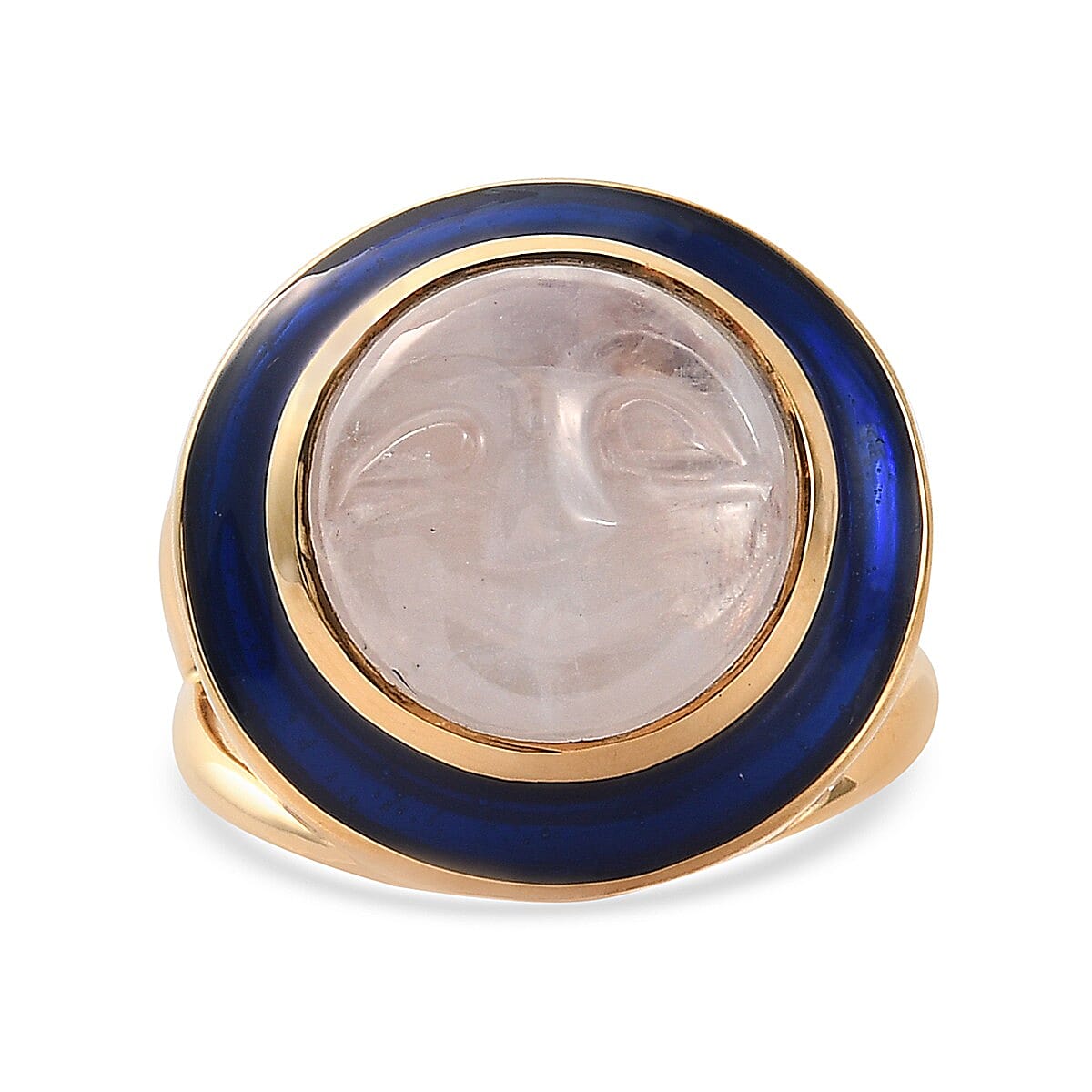 GP Celestial Dream Collection - Rainbow Moonstone, Natural Cambodian Zircon Ring in 14K Gold Overlay Sterling Silver 5.17 Ct.