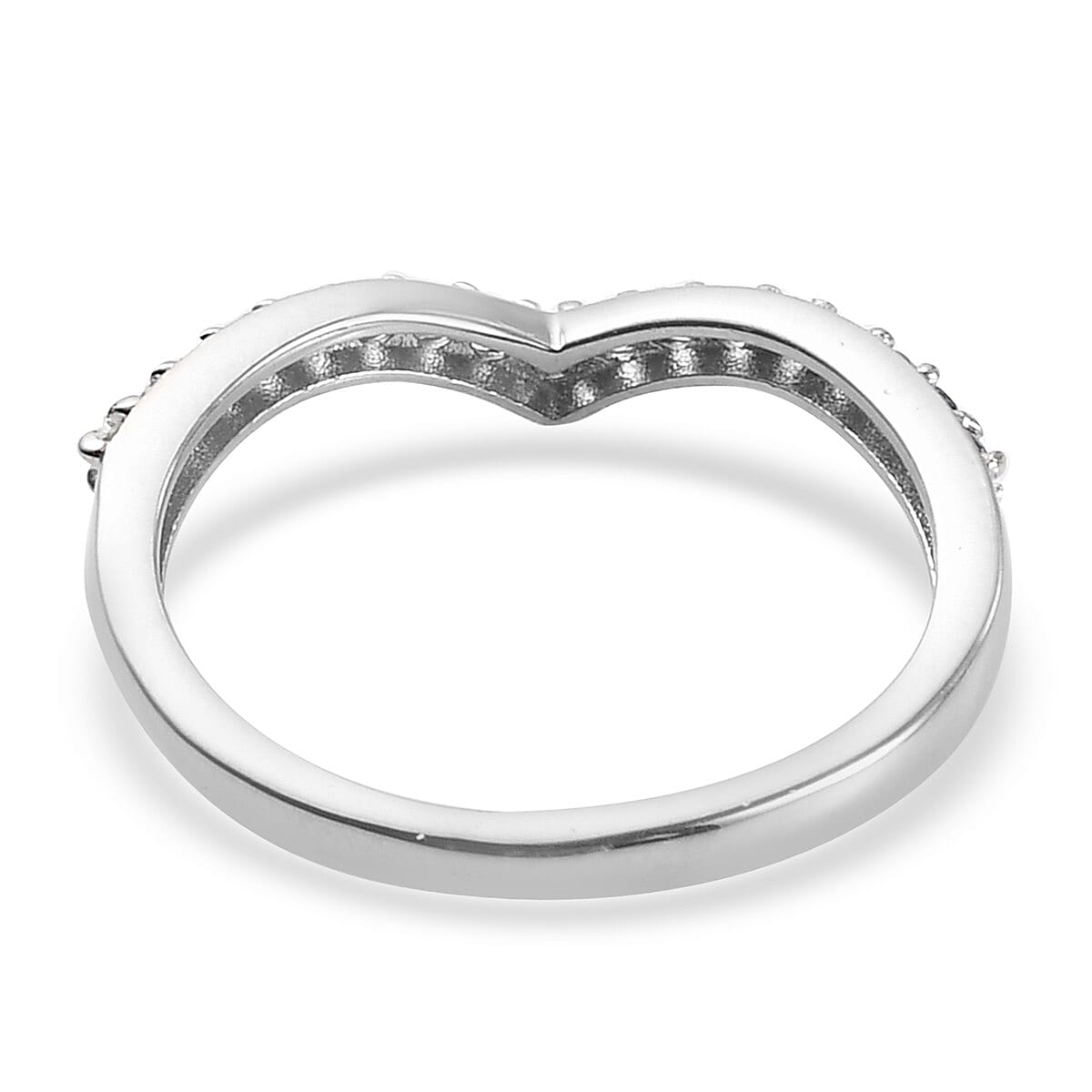 Green Sapphire Ring in Platinum Overlay Sterling Silver