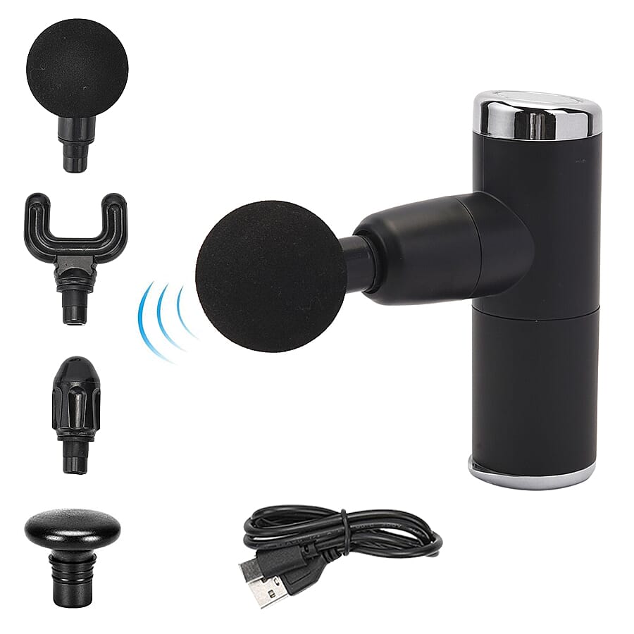Handheld Physio Massage Gun Body Massager Gun Deep Muscle Portable Rechargeable Full Body Vibration Device for Pain Relief 6 Speed Cordless 4