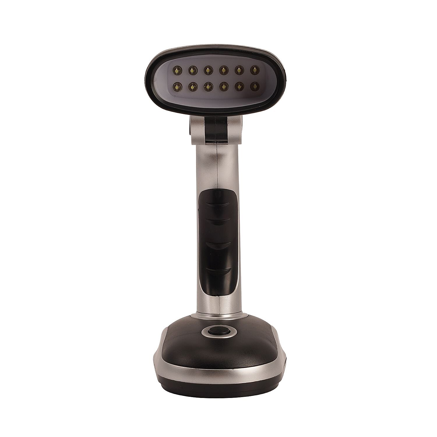 Set of 2 Flexible Desk Lamp with LED Light - Silver and Black (Requires 3 xAA Batteries)