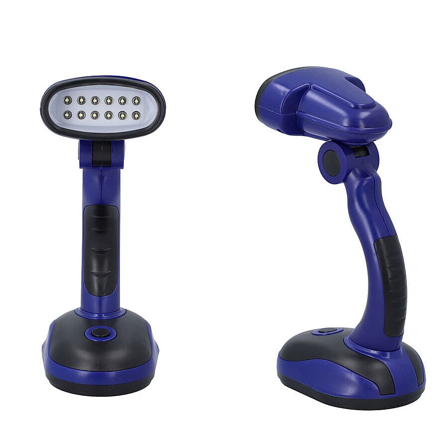 Flexible Desk Lamp with LED Light - Blue and Black- Set of 2 (Requires 3 xAA Batteries no Incld)