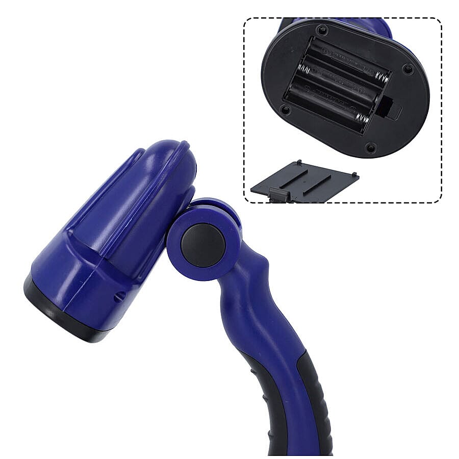 Flexible Desk Lamp with LED Light - Blue and Black- Set of 2 (Requires 3 xAA Batteries no Incld)