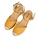 LA MAREY High Heel Espadrilles with Hook & Loop Buckle (Size 3) - Yellow