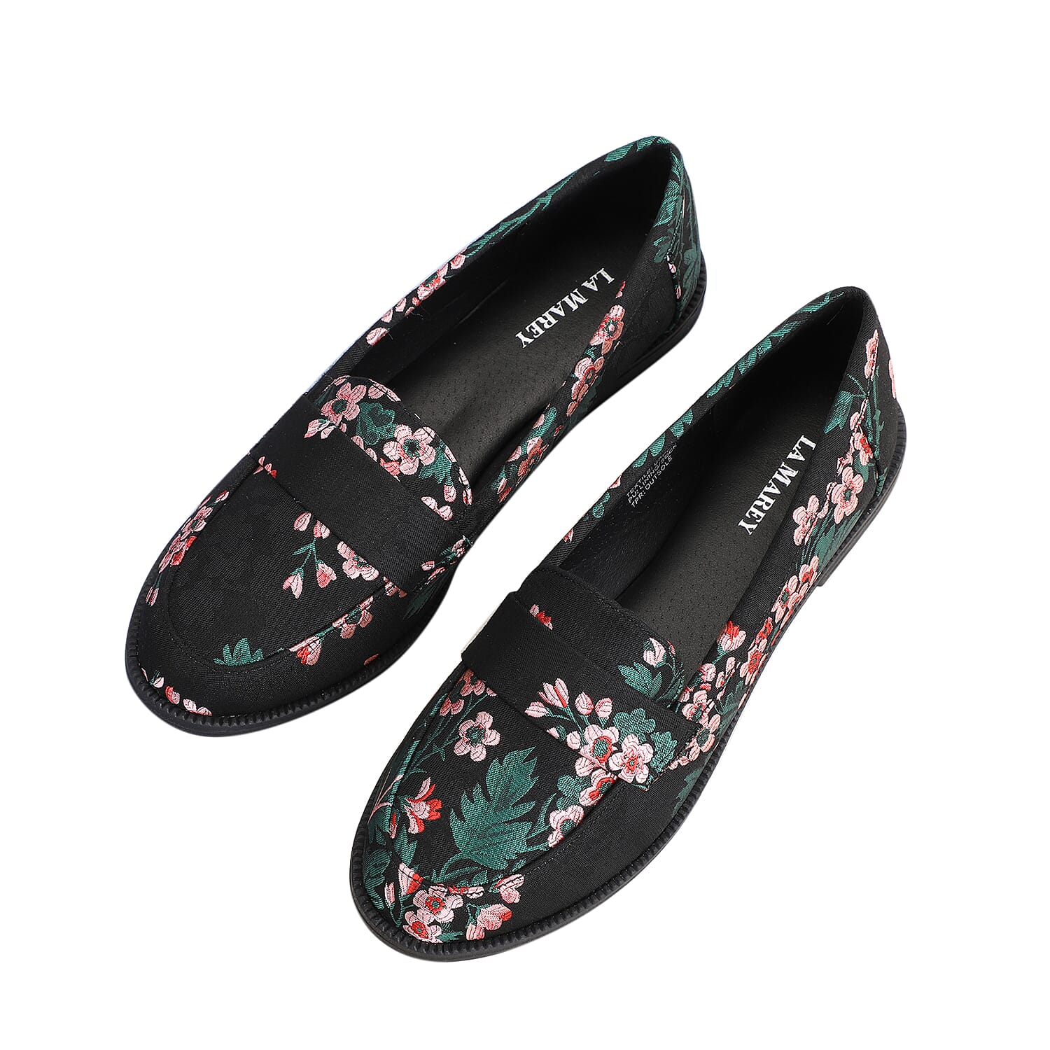 Black and hot sale pink loafers