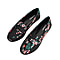 LA MAREY Loafer Embroidery Shoes (Size 3) - Black & Pink