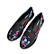 LA MAREY Loafer Embroidery Shoes - Black and Blue