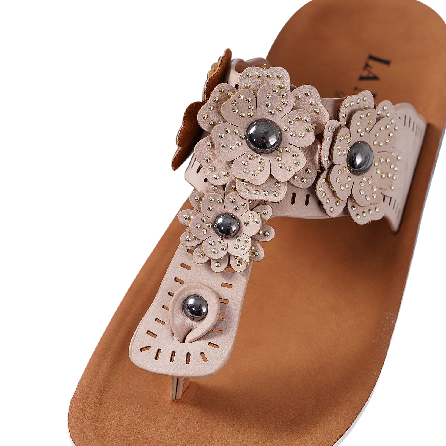 LA MAREY Floral Pattern Slippers - Pink