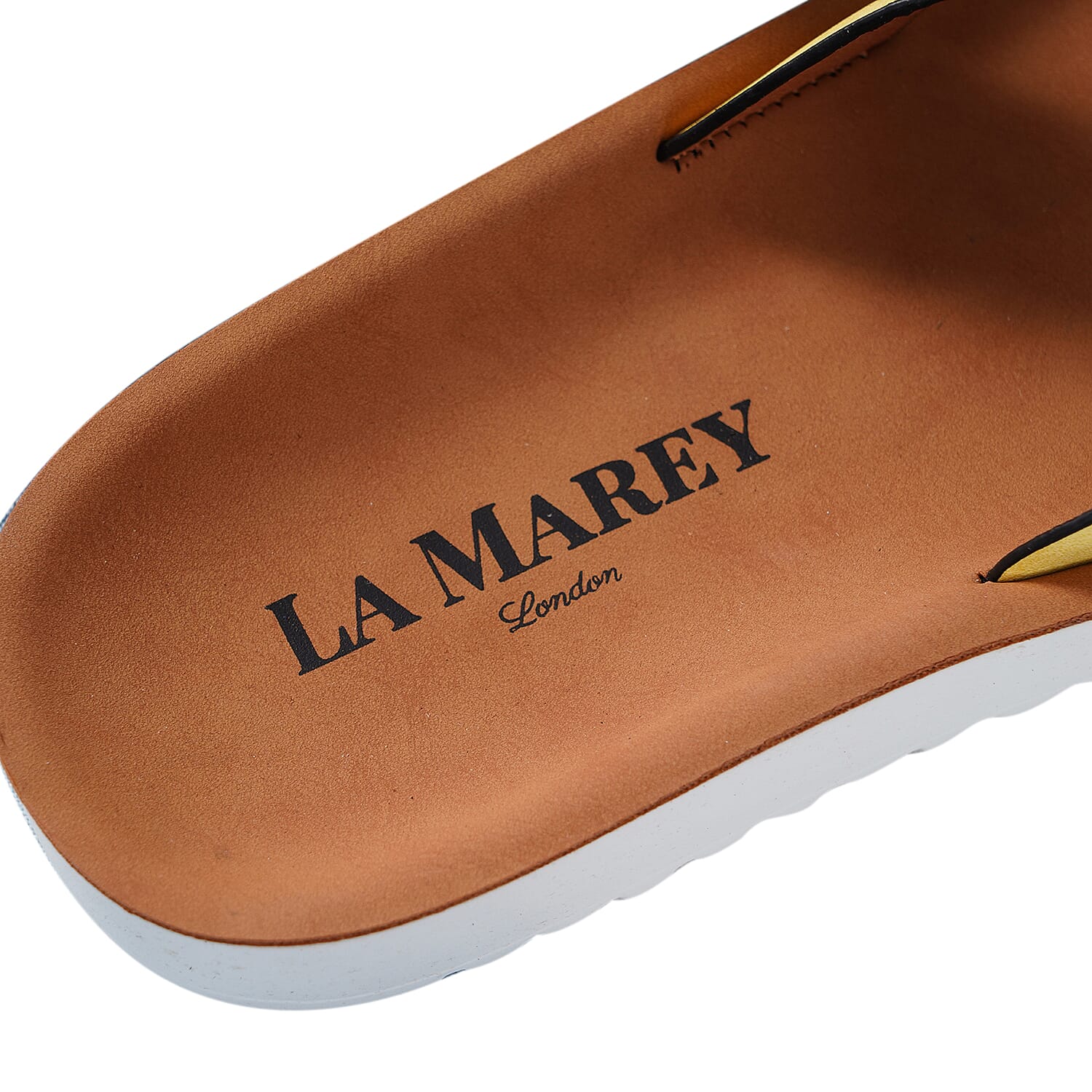 LA MAREY Criss Cross Pattern Two Strap Sandals (Size 3) - Yellow