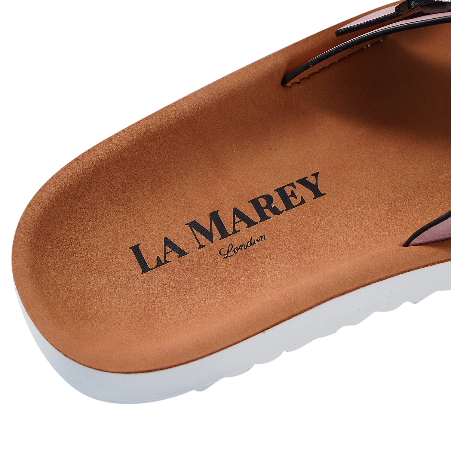 LA MAREY Criss Cross Pattern Two Strap Slippers (Size 3) - Blue
