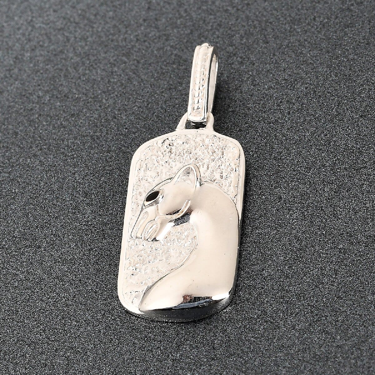 Jaguar Textured Pendant in Sterling Silver